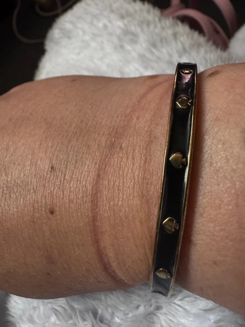 Black and Gold Kate Spade Bangle Bracelet - Picture 3 of 5